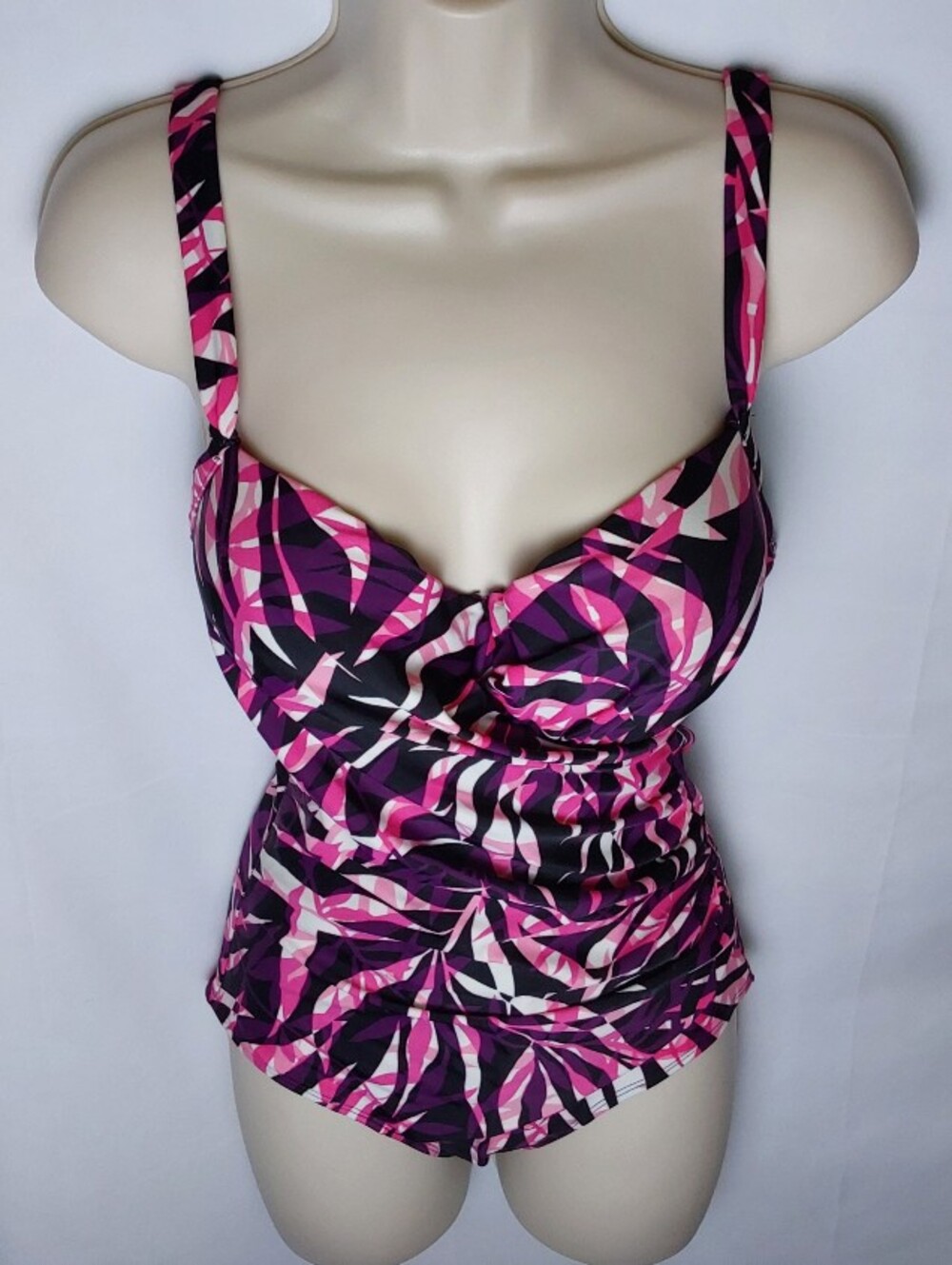 St. John's Bay Pink & Lavender Abstract One Piece Swimwear